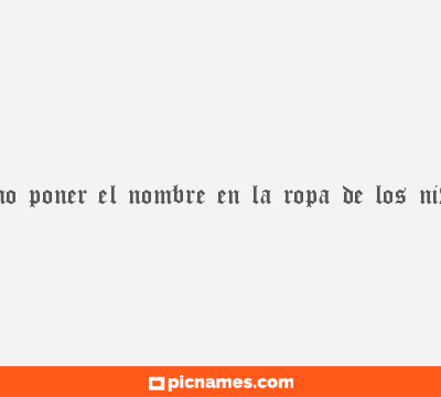 CÃ³mo poner el nombre en la ropa de los niÃ±os